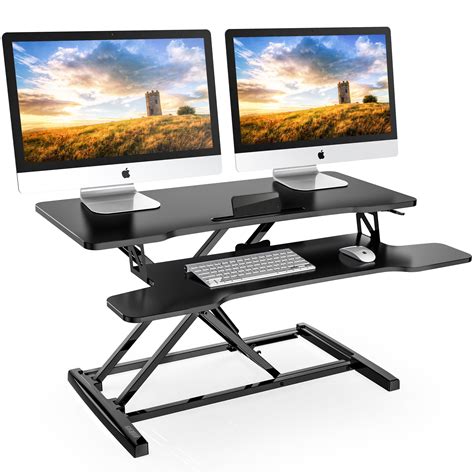 FITUEYES 32 inch Standing Desk Stand Up Desk Sit To Stand Height Adjustable Desk SD308001WB ...