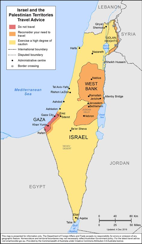 Israel And Palestinian Territories Map