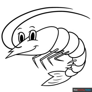 Shrimp Coloring Page | Easy Drawing Guides