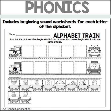 Alphabet Train Worksheets for Beginning Sounds - Create Your Homeschool