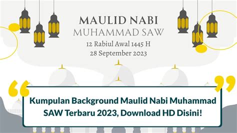 30 Background Maulid Nabi Muhammad SAW 2023 untuk Banner