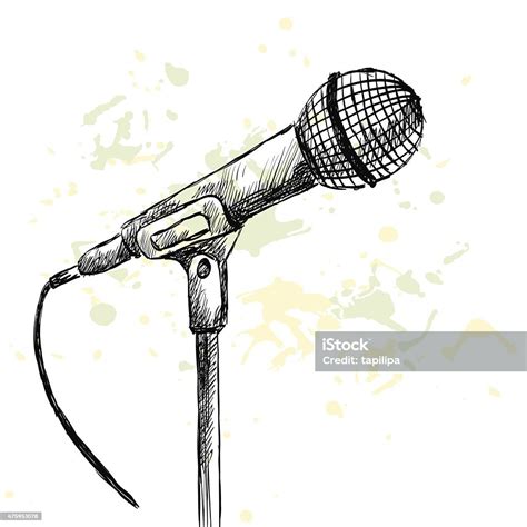 Sketch Microphone Stock Illustration - Download Image Now - Microphone, Drawing - Activity ...