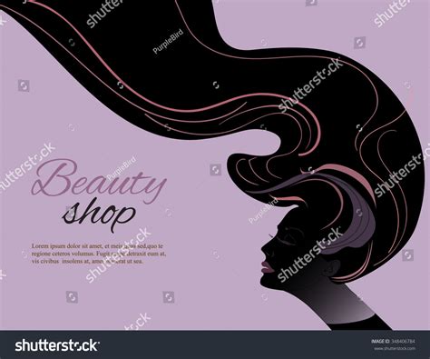 Silhouette Beautiful Girl Long Hair Vector Stock Vector (Royalty Free) 348406784 | Shutterstock