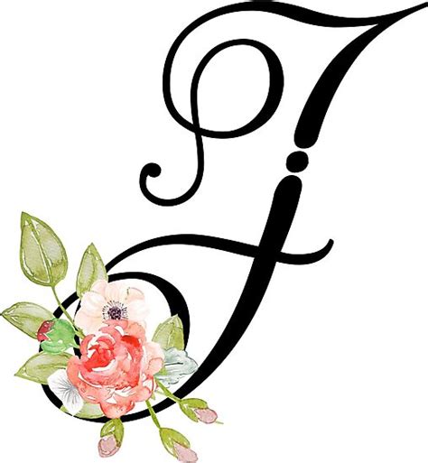 "Floral Monogram Fancy Script Letter J" Photographic Print by Grafixmom | Redbubble