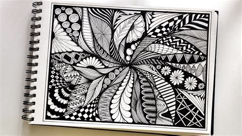 Zentangle art || Zentangle patterns - YouTube