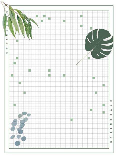 grid background,simple,fresh,green leaf,leaves,frame,background design,advertising background ...