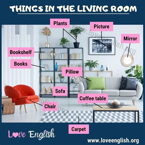 Living Room Furniture: 20+ Helpful Things in the Living Room - Love English