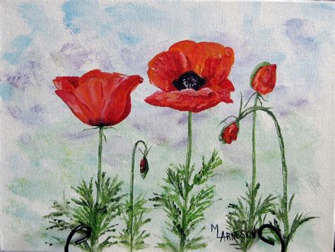 Daily Painters Of Colorado: "Poppies" Acrylic Painting by Colorado Artist Mary Arneson