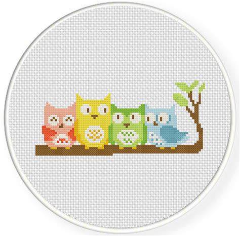 Owl Friends Cross Stitch Pattern – Daily Cross Stitch