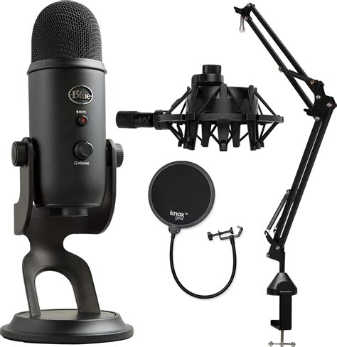 Blue Yeti Microphone Blackout with Knox Boom Arm | Ubuy Nepal