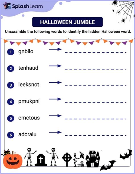 Printable Unscramble Worksheets | Splashlearn