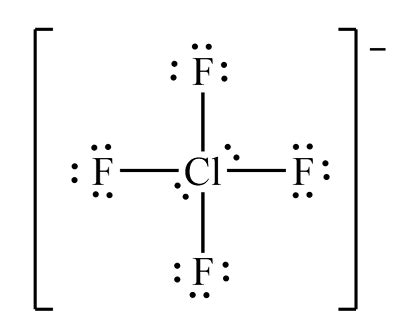 What is the value of the smallest bond angle in ClF4-? | Homework.Study.com