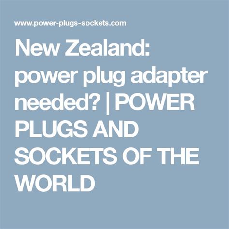 New Zealand: power plug adapter needed? | POWER PLUGS AND SOCKETS OF THE WORLD | Power plug ...