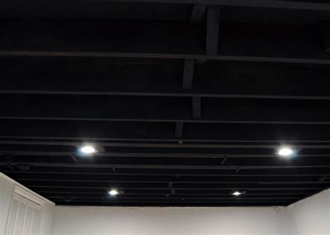 Paint an Exposed Basement Ceiling Black | DIY - Building Bluebird