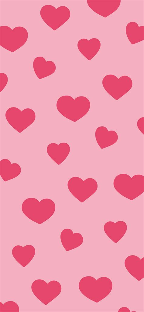 Love Hearts Pattern Pink Wallpaper - Aesthetic Heart Wallpaper 4k