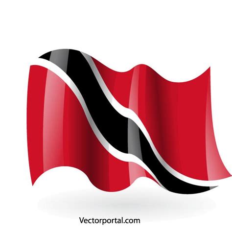 Trinidad and Tobago flag Royalty Free Stock Vector Clip Art