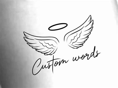 Custom Angel Wings Temporary Tattoo