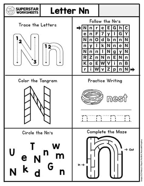 Preschool Letter N Worksheets - Worksheets Printable Free