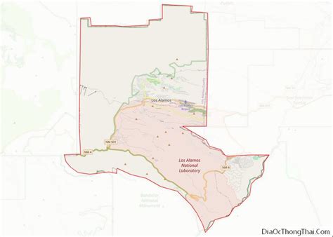 Map of Los Alamos County, New Mexico