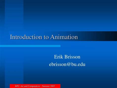 PPT - Introduction to Animation PowerPoint Presentation, free download - ID:3995736