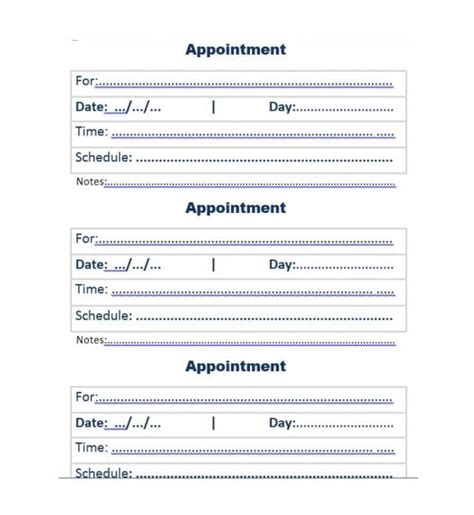 Appointment Reminder Cards Template - Flyer Template