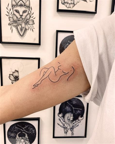 11+ Woman Silhouette Line Tattoo Ideas That Will Blow Your Mind!