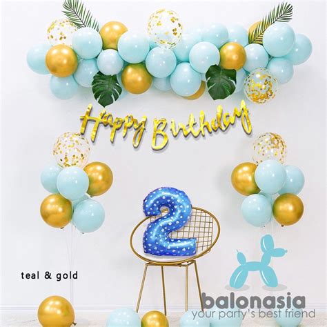 Jual Balon Dan Banner Dekorasi Ulang Tahun Anak Biru | Shopee Indonesia