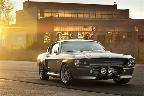 Ford Mustang Shelby GT500 Sunset Retro Muscle Car Poster – My Hot Posters