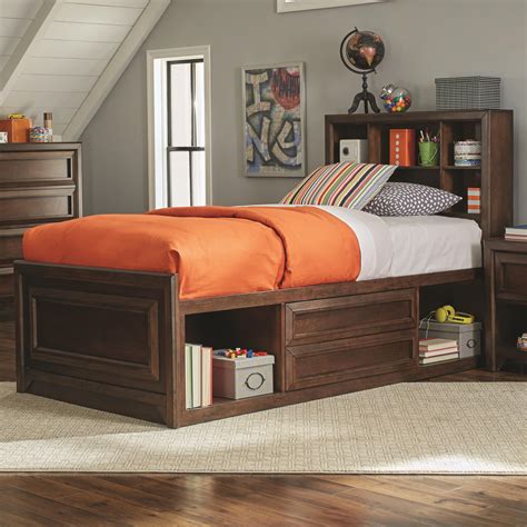 Greenough Twin Bed with Bookcase Storage 400820 - Silver State Furniture