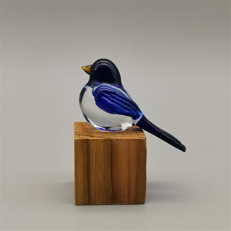 Glass Birds Figurines, Blown Glass Bird, Blue Glass Bird, Home Decoration, Birthday Gift ...