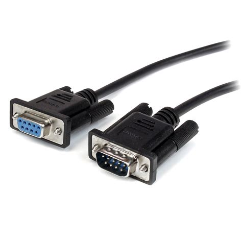 StarTech.com Straight Through DB9 RS232 Serial Extension Male to Female Cable, 1m, Balck ...