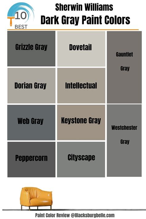 10 Best Sherwin Williams Dark Gray Paint Colors (Trend 2023) | Grey paint colors, Dark gray ...