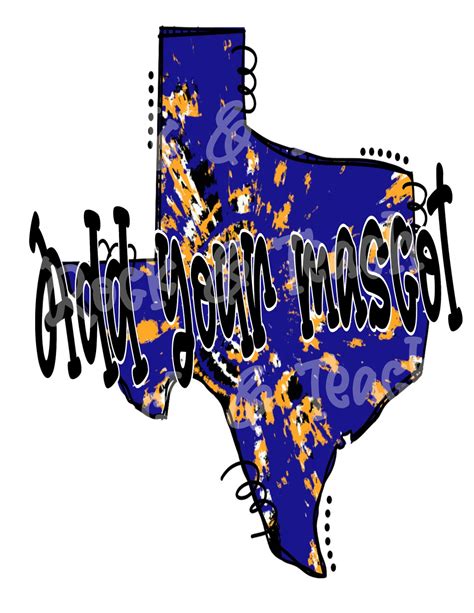 Texas School Mascot Png, Football Png, School Spirit Png, Tie Dye Texas Png, Football ...