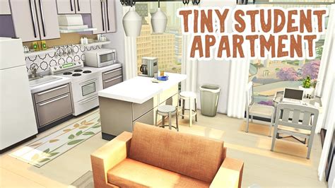 Tiny Student Apartment 🎓 || The Sims 4 Apartment Renovation: Speed Build - YouTube