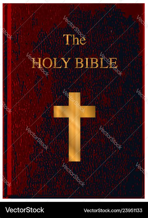 Red cover holy bible Royalty Free Vector Image