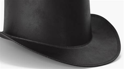 Leather Top Hat Black v 3 3D model - TurboSquid 1822592