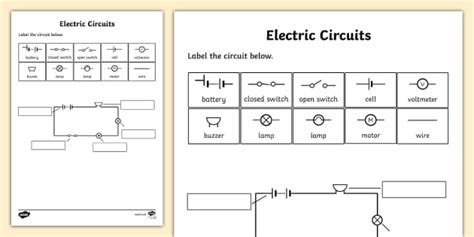 Electric Circuit Worksheet for 5th Grade | Twinkl USA