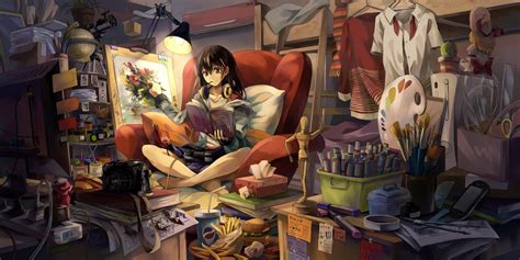 937 Wallpaper Anime Girl Reading A Book Images - MyWeb