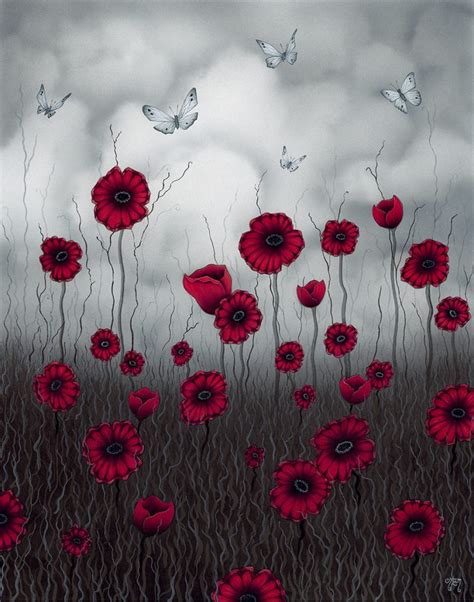 100 Years WW1 Commemorative Poppy Diptych Poppy Art print by Tamsin Evans Torquay Devon