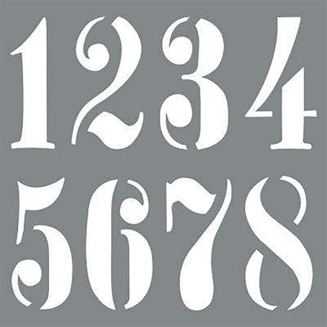 DecoArt Stencil 10 inch Vintage Numbers | The Home Depot Canada