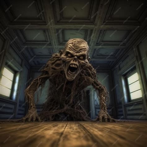 Premium AI Image | A close up of a creepy looking creature in a room generative ai