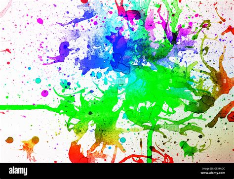 abstract multicolor background from water color with splash Stock Photo - Alamy