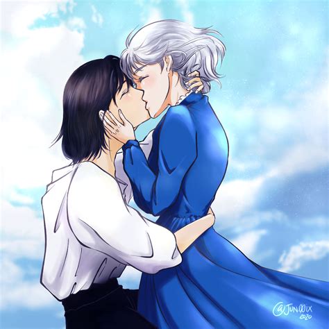 Howl and Sophie Kiss by Jun00IX on DeviantArt