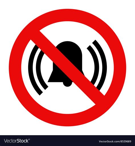 No noise sign Royalty Free Vector Image - VectorStock