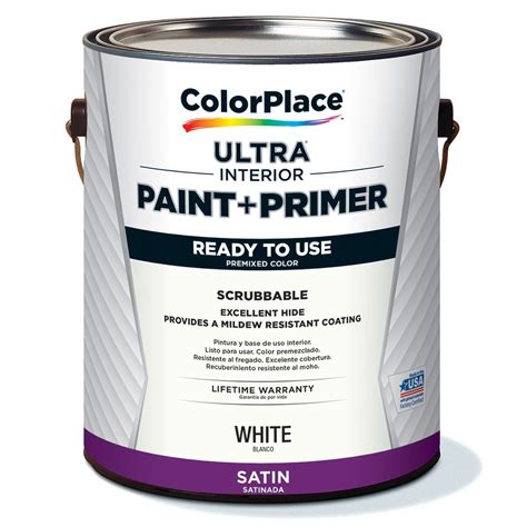 ColorPlace ULTRA Interior Paint & Primer, White, Satin, 1 Gallon - Walmart.com - Walmart.com