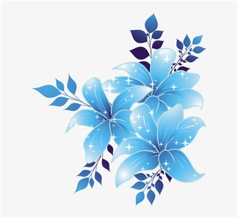 Navy Blue Flower Border Clip Art Free Images