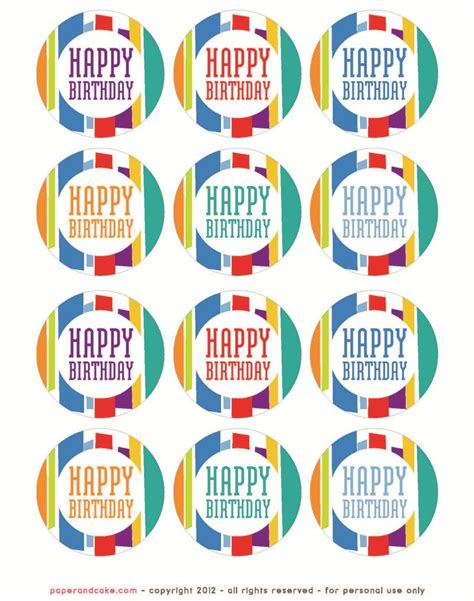 Colorful Birthday Supplies - Free Printable | Crate&Kids Blog