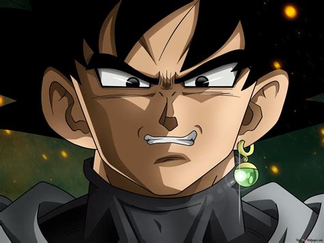 Black Goku Evil Smile 4K wallpaper download