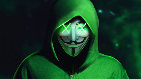 1920x1080 Green Hoodie Anonymus Mask 4k Laptop Full HD 1080P ,HD 4k Wallpapers,Images ...