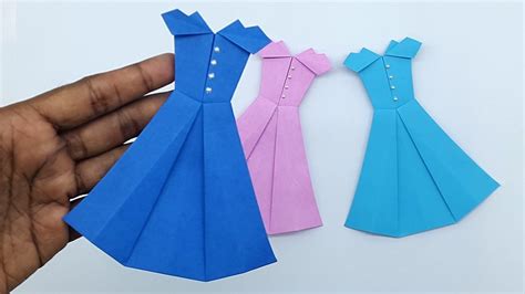 Origami Dress 👗 How to Make a Paper Dress in Your Own Hands 👗 DIY Origam... | Origami dress ...